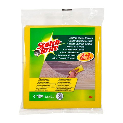 Scotch-Brite™ Bayeta multiusos - paquete de 2+1