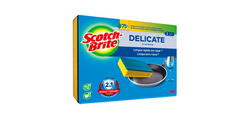 Scotch-Brite® Estropajo Delicate - paquete de 2