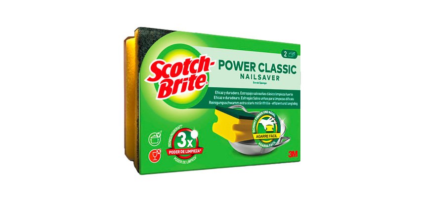 Scotch-Brite® Estropajo Power Classic -  paquete de 2