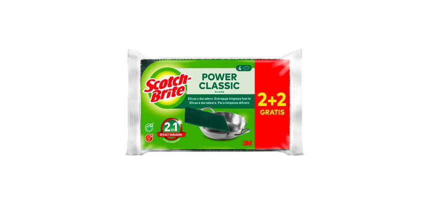 Scotch-Brite® Estropajo Clásico - paquete 2+ 2