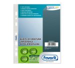 Buste a perforazione universale formato A5 15 x 21 cm finitura liscia alto spessore Favorit 25 pezzi