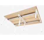 Pôle de 4 bureaux Exprim Arche L 280 cm avec goulotte intégrée plateau chêne clair