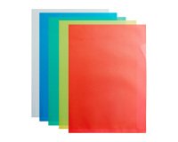 Chemise coin plastique A4 polypropylène grainé 12/100e couleurs assorties - Boîte de 100