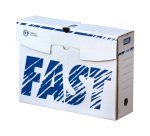 10 archiefdozen Fast d10 wit/blauw handmatig