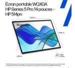 HP Series 5 Pro WQXGA Portable Monitor - 514pn écran plat de PC 35,6 cm (14") 2560 x 1600 pixels LCD Argent