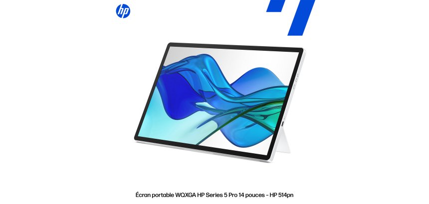 HP Series 5 Pro WQXGA Portable Monitor - 514pn écran plat de PC 35,6 cm (14") 2560 x 1600 pixels LCD Argent