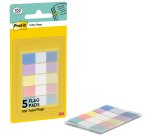 Marque-pages étroit repositionnables plastique Post-it couleurs pastel - distributeur de 20 feuilles