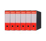 Registratore Commerciale dorso 8 cm Oxford Esselte in cartone 2 anelli A4 rosso 6 pezzi