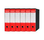 Registratore Protocollo dorso 8 cm Oxford Esselte in cartone 2 anelli A4 rosso 6 pezzi