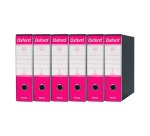 Registratore Commerciale dorso 8 cm Oxford Esselte in cartone 2 anelli A4 fucsia 6 pezzi