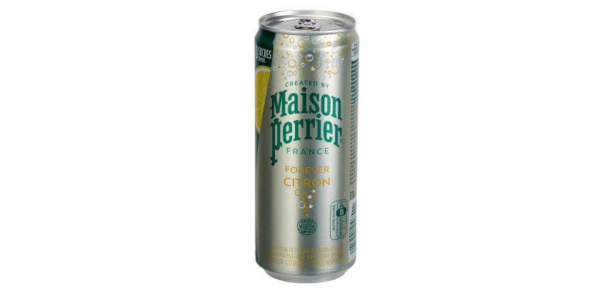 Eau gazeuse Maison Perrier Forever citron 33 cl - 24 canettes