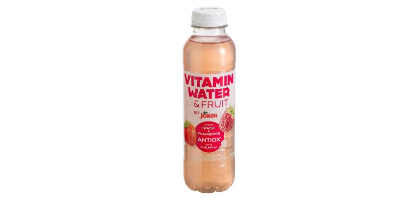 Vitamin-Wasser & Frucht von JOKER Energy Erdbeere, Himbeere 50 cl - 12 Flaschen