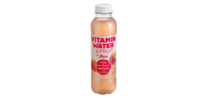 Vitamin water & fruit by JOKER Energy Fraise, framboise 50 cl - 12 bouteilles