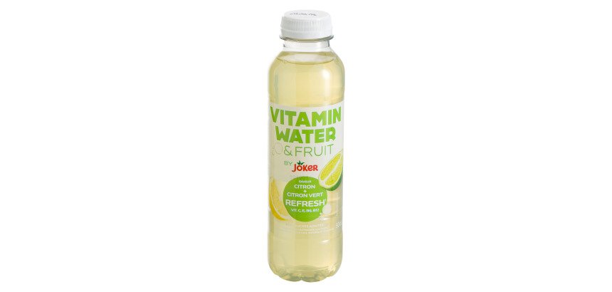 Vitamin water & fruit by JOKER Energy Citron, citron vert 50 cl - 12 bouteilles