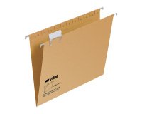 Carpetas colgantes para cajones 34,8 x 24,5 cm Folio Kraft reciclado Fade Kio 2 Folio lomo V - Paquete de 50