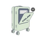 Maleta de viaje rígida MILAN since 1918 con compartimento exterior