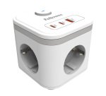 Cubo Multienchufe 3 Tomas + 2xUSB C + 1 USB A Fellowes
