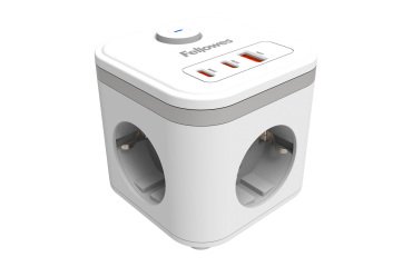 Cubo Multienchufe 3 Tomas + 2xUSB C + 1 USB A Fellowes