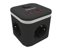 Cubo Multienchufe 3 Tomas + 2xUSB C + 1 USB A Fellowes