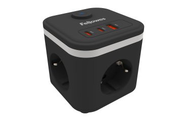 Cubo Multienchufe 3 Tomas + 2xUSB C + 1 USB A Fellowes