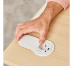 Toma Carga Encastrable + USB A/C Ø 60/80 cm Fellowes con tapa