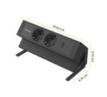 Regleta Sobremesa 2 Tomas + USB A/C Fellowes