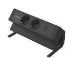 Regleta Sobremesa 2 Tomas + USB A/C Fellowes