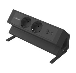 Regleta Sobremesa 2 Tomas + USB A/C Fellowes
