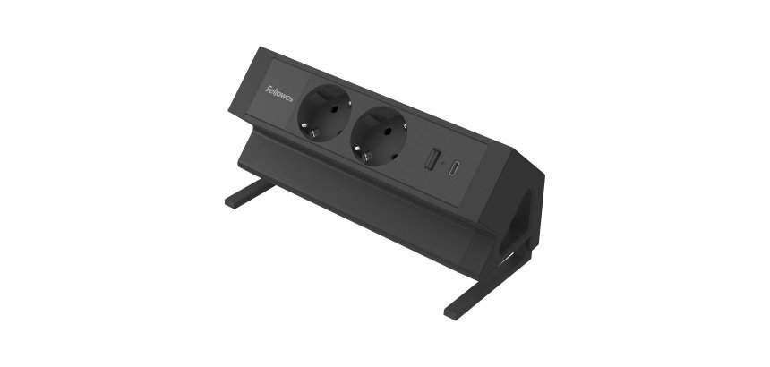 Regleta Sobremesa 2 Tomas + USB A/C Fellowes