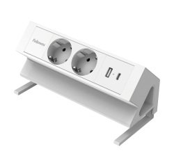 Regleta Sobremesa 2 Tomas + USB A/C Fellowes