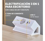 Regleta Sobremesa 1 Toma + USB A/C Fellowes