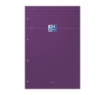Bloc de bureau Smart Oxford 21 x 31,5 cm agrafé- grands carreaux - 80 feuilles perforées