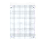 Bloc de bureau Smart Oxford 14,8 x 21 cm agrafé - 5 x 5 - 80 feuilles g