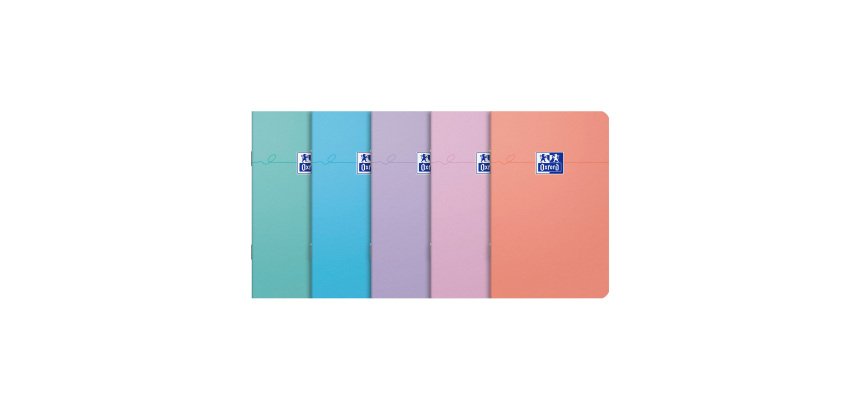 Notitieboek Smart Oxford 9 x 14 cm met nietjes, willekeurige assorti gelinieerd 6 mm 60 pagina's