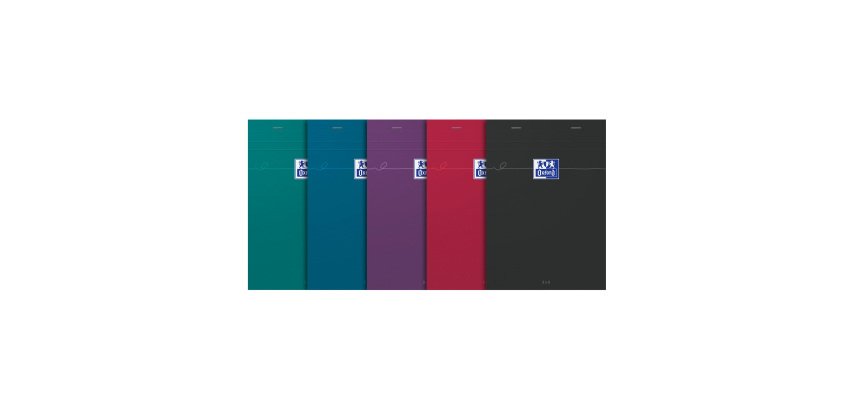 Bloc de bureau Smart Oxford 14,8 x 21 cm agrafé - 5 x 5 - 80 feuilles g
