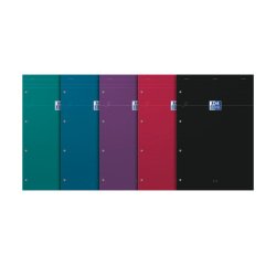 Bloc de bureau Smart Oxford 21 x 31,5 cm agrafé - quadrillé 5 x 5 - 80 feuilles