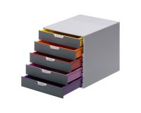 Cassettiera Varicolor Mix 5 cassetti Durable