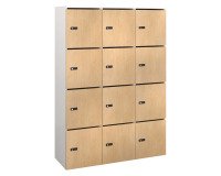 Casier Flexycaz 3 colonnes x 4 cases - L 120 x P 42 x H 173.5 cm - 12 portes individuelles