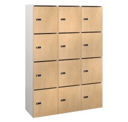 Casier Flexycaz 3 colonnes x 4 cases - L 120 x P 42 x H 173.5 cm - 12 portes individuelles