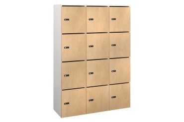 Casier Flexycaz 3 colonnes x 4 cases - L 120 x P 42 x H 173.5 cm - 12 portes individuelles