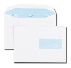 Enveloppe 162 x 229 mm GPV 80 g avec fenêtre 45 x 100 mm, blanche - Boîte de 500