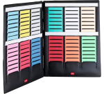 Mini-Planung mit T-Karte, Index 2 - 2 Klappen schwarz - Nobo