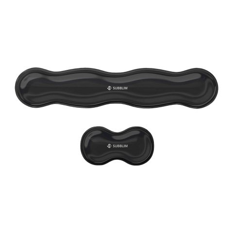 Pack reposamuñecas teclado + ratón Ergo Crystal Flex Subblim negro