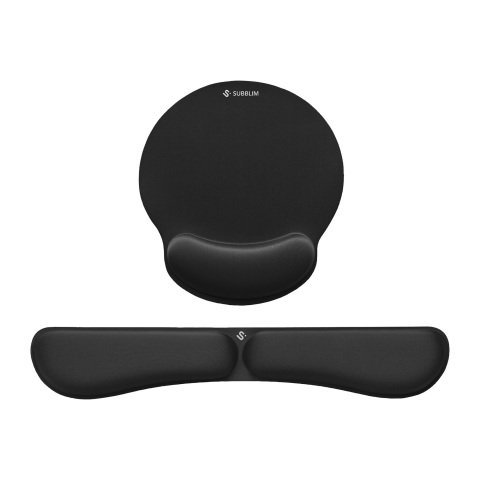 Pack alfombrilla ratón + reposamuñecas teclado Ergo Memoryflex Subblim negro