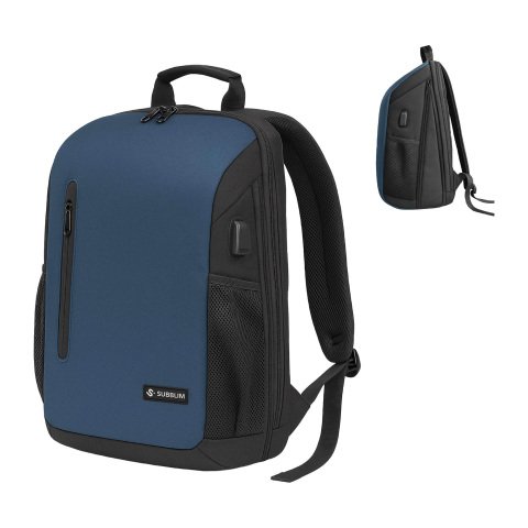 Mochila expandible 30% PET reciclado Nomad Xpand 15,6” Subblim azul marino