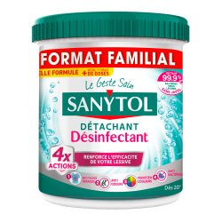 Détachant désinfectant textile poudre Sanytol Professionnel - 22 doses - Pot de 1,35 kg