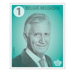 Blister de 10x10 timbres König Philippe NON Prior Nat 1 (Belgique)