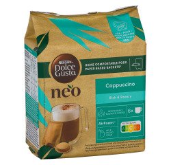 NESCAFÉ Dolce Gusto NEO koffiepads en zakjes Cappuccino - Doos van 6 pads + 6 zakjes voor 6 koppen koffie