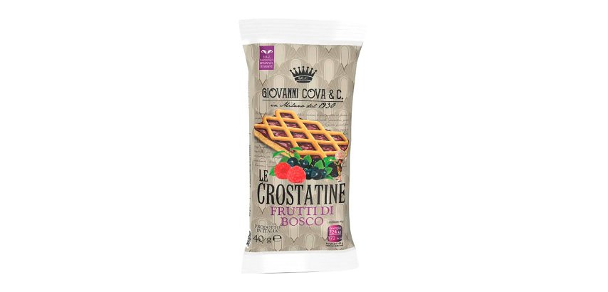 Crostatina gusto frutti di bosco - 45 gr - Cova - conf. 30 pezzi