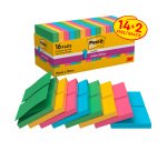 Foglietti Post-it Z-notes colorati in con adesivo super sticky in confezione convenienza 14+2